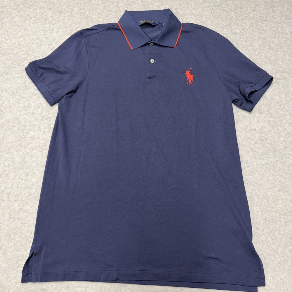 Polo Golf Ralph Lauren Polo Shirt Mens L Blue Performance Pro Fit Golf Stretch